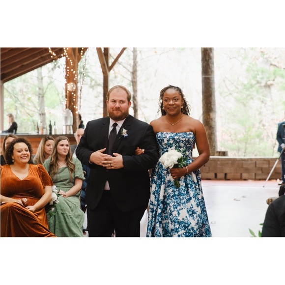 Milla Ravishing blue hydrangea corset maxi dress, Garden of Eden - Picture 8 of 16